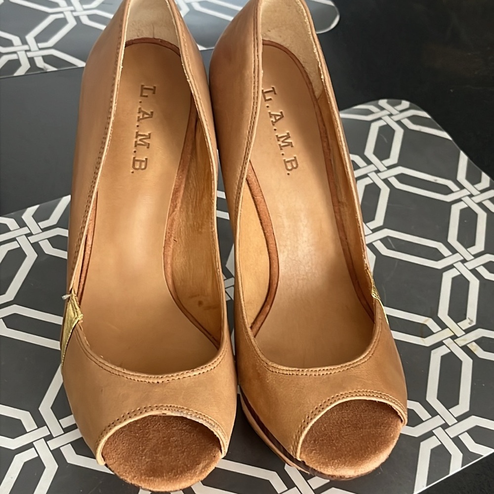 L.A.M.B -Gale Platform Stiletto Peep Toes - Picture 10 of 16